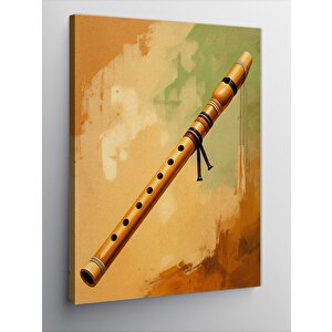 Kanvas Tablo Ahşap Ney 100x140 cm
