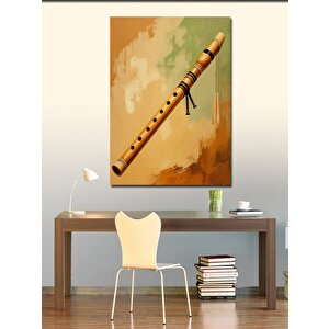 Kanvas Tablo Ahşap Ney 100x140 cm