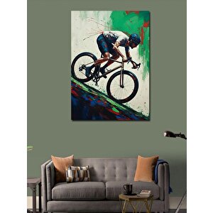 Kanvas Tablo Dağ Bisikletçisi 70x100 cm