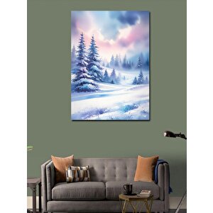 Kanvas Tablo Karlı Orman 100x140 cm