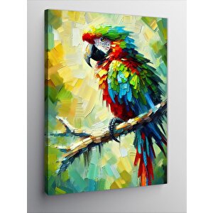 Kanvas Tablo Tropikal Papağan 70x100 cm