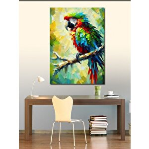 Kanvas Tablo Tropikal Papağan 100x140 cm