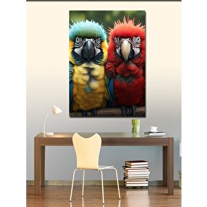 Kanvas Tablo Renkli Papağanlar 70x100 cm