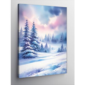 Kanvas Tablo Karlı Orman 70x100 cm