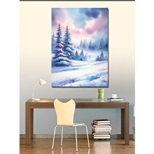 Kanvas Tablo Karlı Orman 70x100 cm