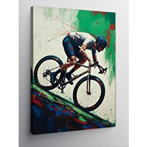 Kanvas Tablo Dağ Bisikletçisi 50x70 cm
