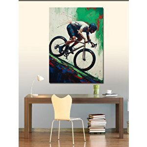 Kanvas Tablo Dağ Bisikletçisi 50x70 cm