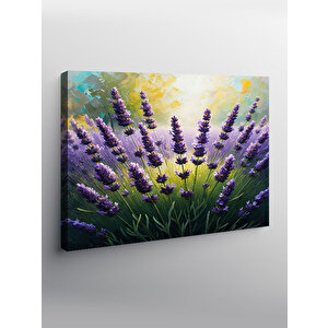 Kanvas Tablo Lavanta Tarlası İllüstrasyonu 50x70 cm