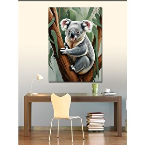 Kanvas Tablo Eukaliptüs Yapraklı Koala 50x70 cm