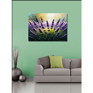 Kanvas Tablo Lavanta Tarlası İllüstrasyonu 70x100 cm