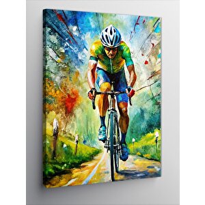 Kanvas Tablo Bisiklet Yarışçısı 100x140 cm