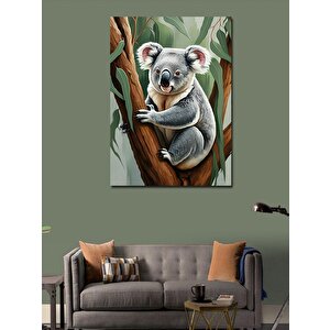 Kanvas Tablo Eukaliptüs Yapraklı Koala 100x140 cm