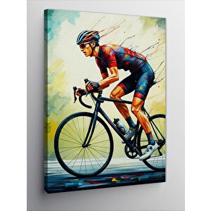Kanvas Tablo Yarışçı Bisikletçi 50x70 cm