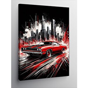 Kanvas Tablo Şehirde Hız Yarışı 100x140 cm