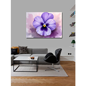 Kanvas Tablo Mor Çiçek Yakın Çekim 50x70 cm