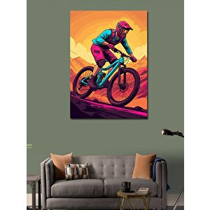 Kanvas Tablo Dağ Bisikleti Sürüşü 50x70 cm