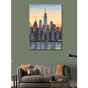 Kanvas Tablo Şehir Silüeti 70x100 cm