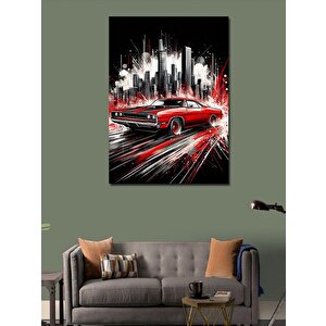 Kanvas Tablo Şehirde Hız Yarışı 50x70 cm