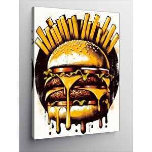 Kanvas Tablo Erimiş Burger Krallığı 70x100 cm