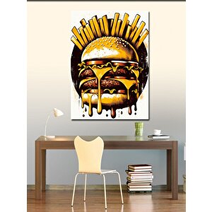 Kanvas Tablo Erimiş Burger Krallığı 50x70 cm