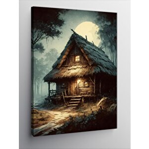 Kanvas Tablo Orman Kulübesi 50x70 cm