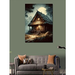 Kanvas Tablo Orman Kulübesi 50x70 cm