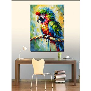 Kanvas Tablo Renkli Papağan 100x140 cm