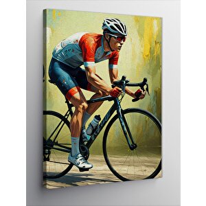Kanvas Tablo Bisiklet Süren Sporcu 100x140 cm