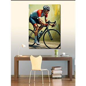 Kanvas Tablo Bisiklet Süren Sporcu 100x140 cm