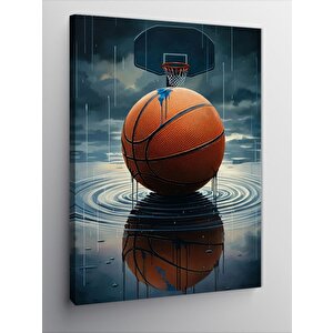 Kanvas Tablo Islak Basketbol Topu 100x140 cm