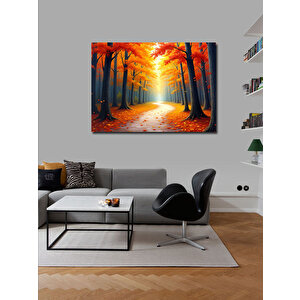 Kanvas Tablo Sonbahar Orman Yolu 50x70 cm