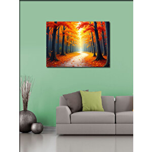Kanvas Tablo Sonbahar Orman Yolu 50x70 cm