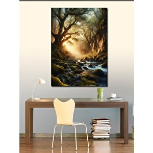 Kanvas Tablo Ormandaki Göller 50x70 cm