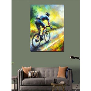 Kanvas Tablo Bisikletli Yarışçı 50x70 cm