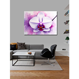 Kanvas Tablo Beyaz Orkide Çiçeği 100x140 cm