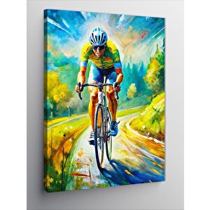 Kanvas Tablo Bisiklet Yarışçısı 100x140 cm