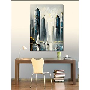 Kanvas Tablo Yelkenli Şehir 100x140 cm