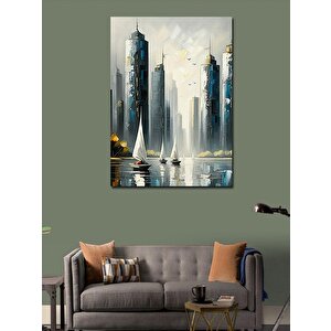 Kanvas Tablo Yelkenli Şehir 100x140 cm