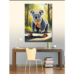Kanvas Tablo Kaykaycı Koala 100x140 cm