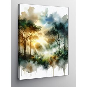 Kanvas Tablo Sisli Orman 100x140 cm
