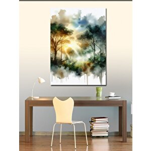 Kanvas Tablo Sisli Orman 100x140 cm