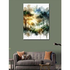 Kanvas Tablo Sisli Orman 100x140 cm