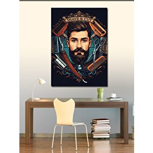 Kanvas Tablo Berber Dükkanı Posteri