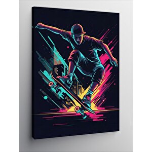Kanvas Tablo Işınlı Kaykaycı 50x70 cm