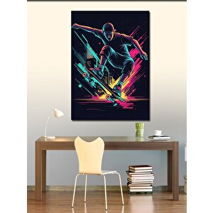 Kanvas Tablo Işınlı Kaykaycı 50x70 cm