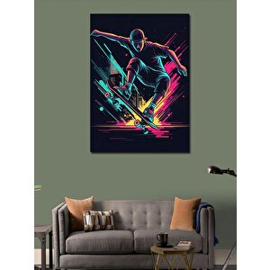 Kanvas Tablo Işınlı Kaykaycı 50x70 cm