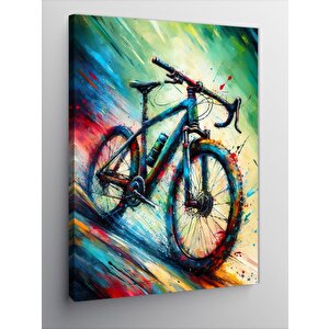 Kanvas Tablo Renkli Bisiklet 50x70 cm