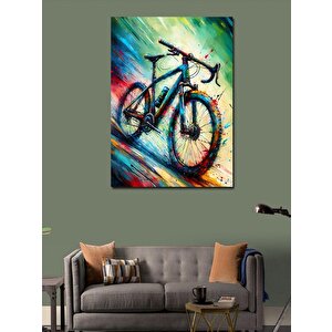 Kanvas Tablo Renkli Bisiklet 70x100 cm