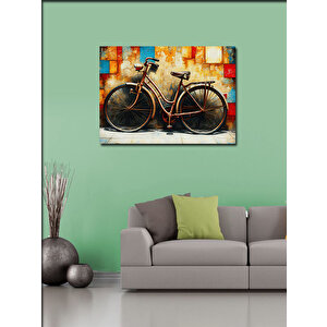 Kanvas Tablo Vintage Bisiklet Tasarımı 70x100 cm