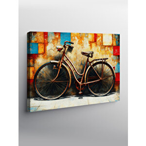 Kanvas Tablo Vintage Bisiklet Tasarımı 100x140 cm